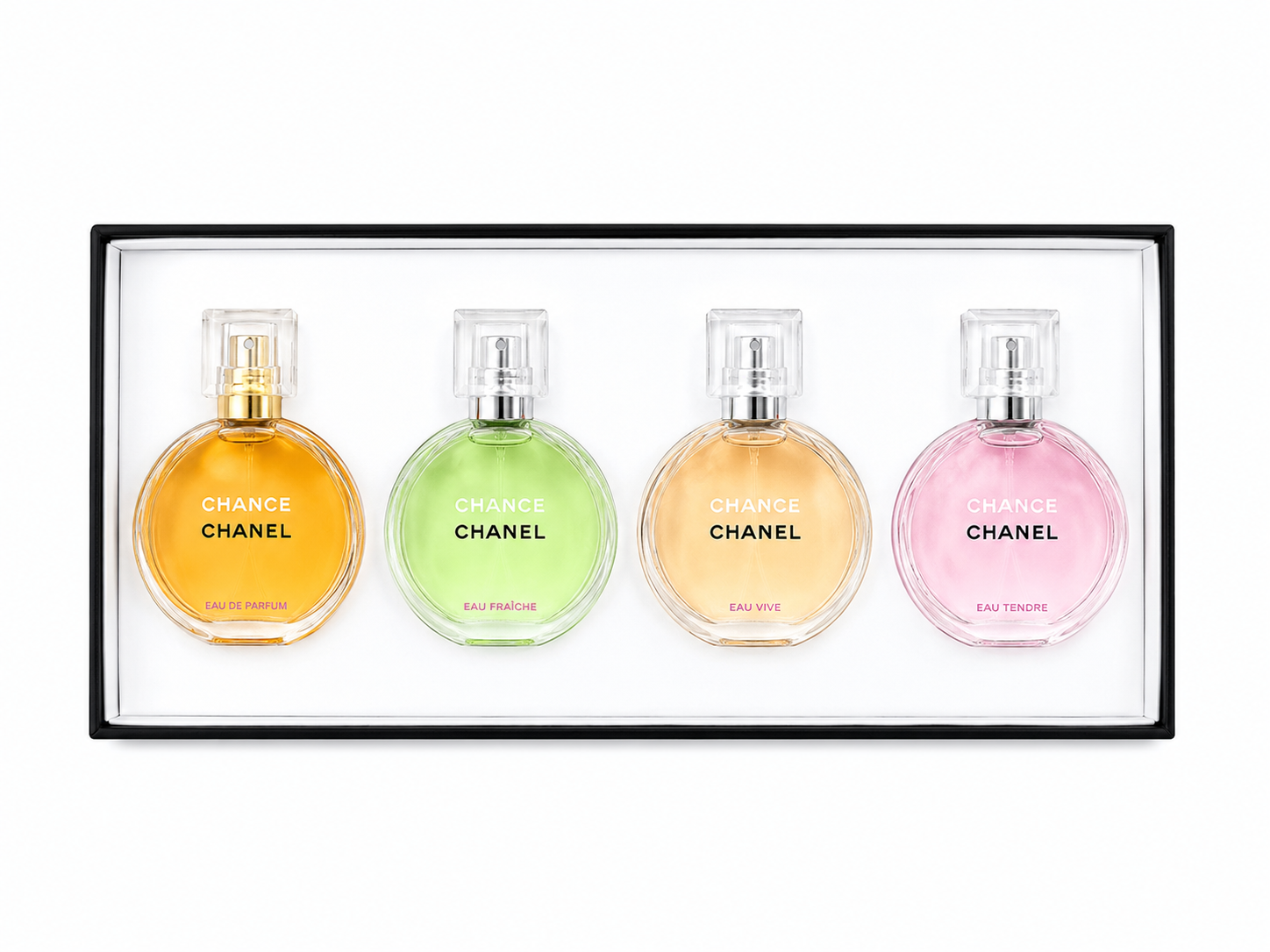 Set Perfume Chanel FRAICHE ,VIVE,TENDRÉ 4x30ml